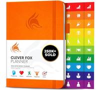 Planificador Clever Fox - Agenda Semanal Mensual Diario Para Disparar la Productividad, Motivación, Felicidad, Éxito y Lograr tus Metas - Calendario Organizador de Tareas - Naranja