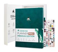 Planificador Clever Fox Pro Premium: Planificador semanal y mensual de lujo con organizador de presupuesto para productividad y objetivos. Sin fe