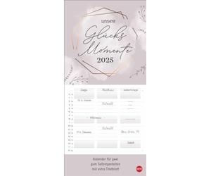 Planificador creativo para dos momentos de la felicidad 2025: el calendario en blanco para parejas para que lo hagas tú mismo. Deja volar tu inspiración: ... 45 cm - 3 columnas (calendario