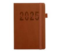 Planificador de agenda 2025, libro planificador diario 2025 | Bloc de notas del diario de programación,Agenda de diseño con textura vertical para viajes de negocios, hogar, escuela, área de