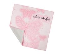 Planificador de belleza flexible de tela con cierre de identidad, múltiples compartimentos, bolsa de cosméticos de viaje delgada para gimnasio, oficina, Butterfly flower, As the pic show