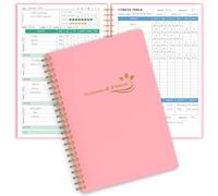 Planificador de bienestar y registro de fitness, diario de dieta diaria y salud con pérdida de peso, cuaderno de bienestar para seguimiento de fitness, sueño, nutrición, comidas, hábitos, A5 (5.8 x