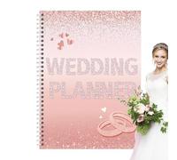 Planificador de bodas para la novia, planificador de bodas - Organizador nupcial brillante - Suministros de boda, gestión de presupuestos, libro de recuerdo para aniversarios de compromiso