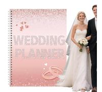 Planificador de bodas Zuasdvnk, planificadores de boda, archivador de boda - Countdown Notebook Keepsake para la ceremonia Recepción Agendas Scrapbook Lista de diario