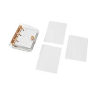 Planificador de bolsillo de 3 anillas, blocs de notas, planificador de bolsillo para álbumes de recortes, 80 hojas de papel cuadriculado, suministros de oficina