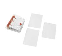 Planificador de bolsillo de 3 anillas, blocs de notas, planificador de bolsillo para álbumes de recortes, 80 hojas de papel cuadriculado, suministros de oficina