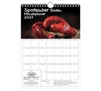 Planificador de cajas de deporte DIN A4, calendario para 2027, tiempo libre, deporte, fitness, juego de regalo, contenido: 1 calendario, 1 colgante de Navidad, 1 colgante de felicitación (total 3