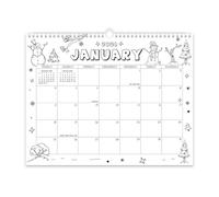 Planificador De Calendario De Pared 2026-2027 Encuadernación De Doble Bobina 18 Meses Desde Enero De 2026 Hasta Junio De 2027 Para Oficina En Casa Reciclable De 14x11 Pulgadas