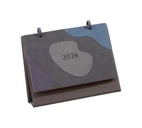 Planificador de calendario de PU 2026 de enero a diciembre Escritorio de oficina con marcas de días festivos y bloques diarios sin reglas Escritorio de lujo con base de metal