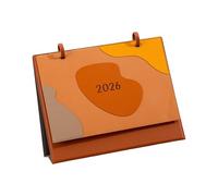 Planificador de calendario de PU 2026 de enero a diciembre Escritorio de oficina con marcas de días festivos y bloques diarios sin reglas Escritorio de lujo con base de metal