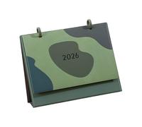Planificador de calendario de PU 2026 de enero a diciembre Escritorio de oficina con marcas de días festivos y bloques diarios sin reglas Escritorio de lujo con base de metal