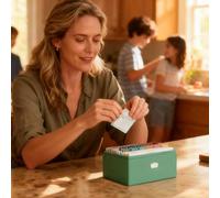 Planificador de comidas, bloc de notas semanal de planificación de comidas con tarjetas de recetas, organizador de cocina y bloc de lista de comestibles para pared o escritorio, hogar familiar