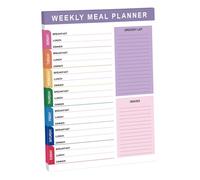 Planificador de comidas, cuaderno de planificación de comidas A5, 21 x 14,2 x 0,9 cm, seguimiento semanal de dieta, cuaderno diario saludable, rastreador de reastos para hombres, papel