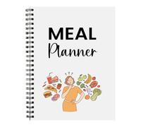 Planificador de comidas de doble bobina, diario de seguimiento para recetas de dieta, desayuno, cena, planificación, salud, bienestar