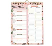 Planificador de comidas para frigorífico | 52 hojas de programa semanal, bloc organizador de comidas, para alimentación de pérdida de peso frigorífico pared familiar 20 x 15