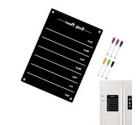 Planificador de comidas semanal magnético - Pizarra blanca de plan de escritura de acrílico - pizarra de borrado en para calendario y notas, pizarra magnética portátil para pared, casa, casa