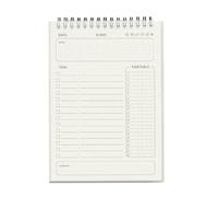 Planificador de encuadernación en espiral, planificador diario semanal, planificador académico, 160 páginas, doble cara, para escribir para diario diario