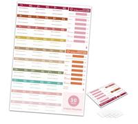 Planificador de entrenamiento impermeable, fácil de usar, organizador de horarios de entrenamiento, programa para rutinas, programa de gráfico de progreso para espacios de entrenamiento en casa