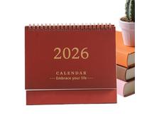 Planificador de escritorio - Calendario mensual pequeño 2026 para el hogar | Planificador creativo para programar fechas diarias, facturación, vacaciones, cumpleaños, oficina, escuela, sala de estudio
