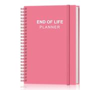 Planificador de fin de vida - Organizador de arreglos finales para beneficiarios, preparación de testamentos, últimos deseos y planificación funeraria, 5.8 x 8.5 pulgadas, rosa