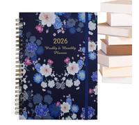 Planificador de horarios semanales, portátil diario cuaderno para el hogar, Business A5 Ring Binder 2026 Calendar Planner, Classrooms Work Meetings Traveling Business