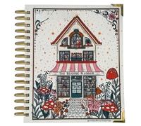 Planificador de lectura, atractivo de diseño artístico, tamaño 21 x 15 x 2 cm, diario clásico para amantes de los libros, registro de estudio, función de escritura organizada, para la escuela, niñas y