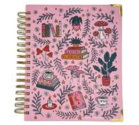 Planificador de lectura, diario guiado de seguimiento de libros, registro de revisión de 198 páginas, diseño motivacional, organizador de notas de estudio para estudiantes, oficina, aula, biblioteca