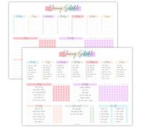 Planificador de limpieza A3 y póster de horarios, tabla de tareas sin fecha para limpieza diaria, semanal, mensual, diseño 2 en 1 de doble cara, papel grueso de calidad, tamaño A3, limpieza colorida