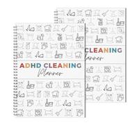 Planificador de limpieza para TDAH, calendario de limpieza y organizador de lista de verificación para adultos y mujeres, lista de verificación, lista de verificación, diario, semanal, mensual, para