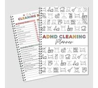Planificador de limpieza para TDAH, paquete de calendario de limpieza del hogar y gestión de listas de verificación