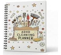 Planificador de limpieza y organización para TDAH - Agenda de limpieza para TDAH, agenda de limpieza diaria para el hogar para adultos y mujeres
