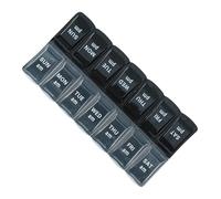 Planificador De Medicamentos - Organizador Semanal De Pastillas | Pastillero Portátil Con Bandejas Desmontables, 2 Veces Al Día, Pastillero De Viaje Separado De 7 Compartimentos, Accesorios De