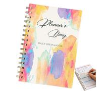 Planificador de negocios 2025 | Bloc de notas de presupuesto con espiral de espiral | Cuaderno de espiral con diseño de cubierta de flores de acuarela para estudio, trabajo, viajes, notas y tareas