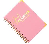 Planificador de papel grueso de 113 páginas con secciones mensuales y semanales para la gestión organizada de tareas, elegante cuaderno de cuero con páginas de horario diario, perfecto para el trabajo