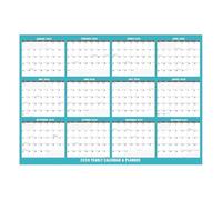Planificador de pared anual 2026 para mejorar la lectura en inglés Uso en la oficina y la escuela Impresión de tintas seguras reciclado premium Calendario de pared moderno Planificador anual
