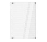 Planificador De Pizarra Blanca Para Frigorífico: Pizarra Transparente Reutilizable De Borrado En, Superficie De Escritura De Notas Magnética, Panel Organizador De Planificación De Tareas | Pizarr