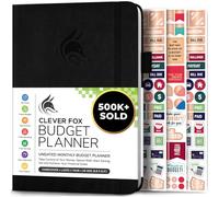 Planificador de presupuesto Clever Fox - Cuaderno de seguimiento de gastos. Diario de presupuesto mensual, planificador de finanzas y libro de cuentas para tomar el control de su dinero - Negra