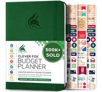 Planificador de presupuesto Clever Fox - Cuaderno de seguimiento de gastos. Diario de presupuesto mensual, planificador de finanzas y libro de cuentas para tomar el control de su dinero - Verde musgo