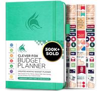 Planificador de presupuesto Clever Fox - Cuaderno de seguimiento de gastos. Diario de presupuesto mensual, planificador de finanzas y libro de cuentas para tomar el control de su dinero - Esmeralda