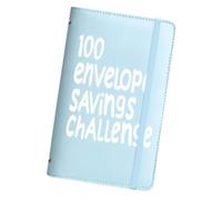 Planificador de presupuesto de carpeta de desafío de ahorro de dinero de 100 sobres for organización de finanzas del hogar, gestión de gastos(Blu)