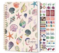 Planificador de presupuesto estético, planificador mensual de finanzas con rastreador de gastos, organizador de facturas sin fecha, cuaderno de presupuesto para administrar tus finanzas, libro de