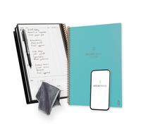 Planificador de productividad reutilizable Rocketbook Fusion sin fecha, tama o carta, 8,5 x 11, color verde azulado. Objetivos, calendario mensua