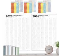 Planificador De Seguimiento De Hábitos - 41x59 Cm Calendario De Pared De Autodisciplina 2026 | Rastreador Magnético De Casa De Estilo Simple Para Adultos | Planificador De Día De Seguimiento De