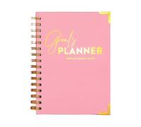 Planificador de tapa dura de alta calidad con páginas anuales de objetivos y secciones de notas para una gestión eficaz del tiempo y cuaderno de establecimiento de objetivos