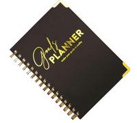 Planificador de tapa dura de alta calidad con páginas anuales de objetivos y secciones de notas para una gestión eficaz del tiempo y cuaderno de establecimiento de objetivos