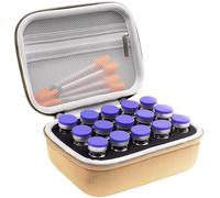 Planificador de viaje con regulador de glucosa de 10 ml con 15 aberturas seguras Caja de almacenamiento de medicina densa resistente agua permanente para todos los edificios Contenedor de de verde
