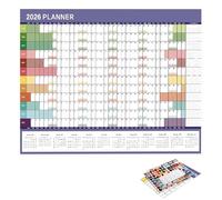 Planificador Decorativo Para Pared 2026 74 X 52,5 X 0,5 Cm Calendario De Pared De Borrado EnSeco 2026 Calendario DePared Borrable Con Etiquetas Prácticas Para Organizar Agenda Escuela Trabajo Hogar