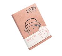 Planificador diario 2026 con 200 hojas, diario diario de fechado, cuaderno planificador académico 2026 para programación, Simple de 8, 14x5, 7 pulgadas