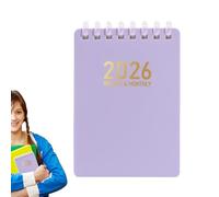 Planificador diario - Cuaderno de bobina 2026 - Cuaderno de trabajo de tamaño A7 para bocetos de aula, enfermería, universidad, investigación, derecho, reuniones de trabajo