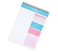 Planificador diario de 100 páginas con forro, doble bobina, planificador semanal de comidas, bloc de notas para planificación, toma de notas y productividad de los estudiantes